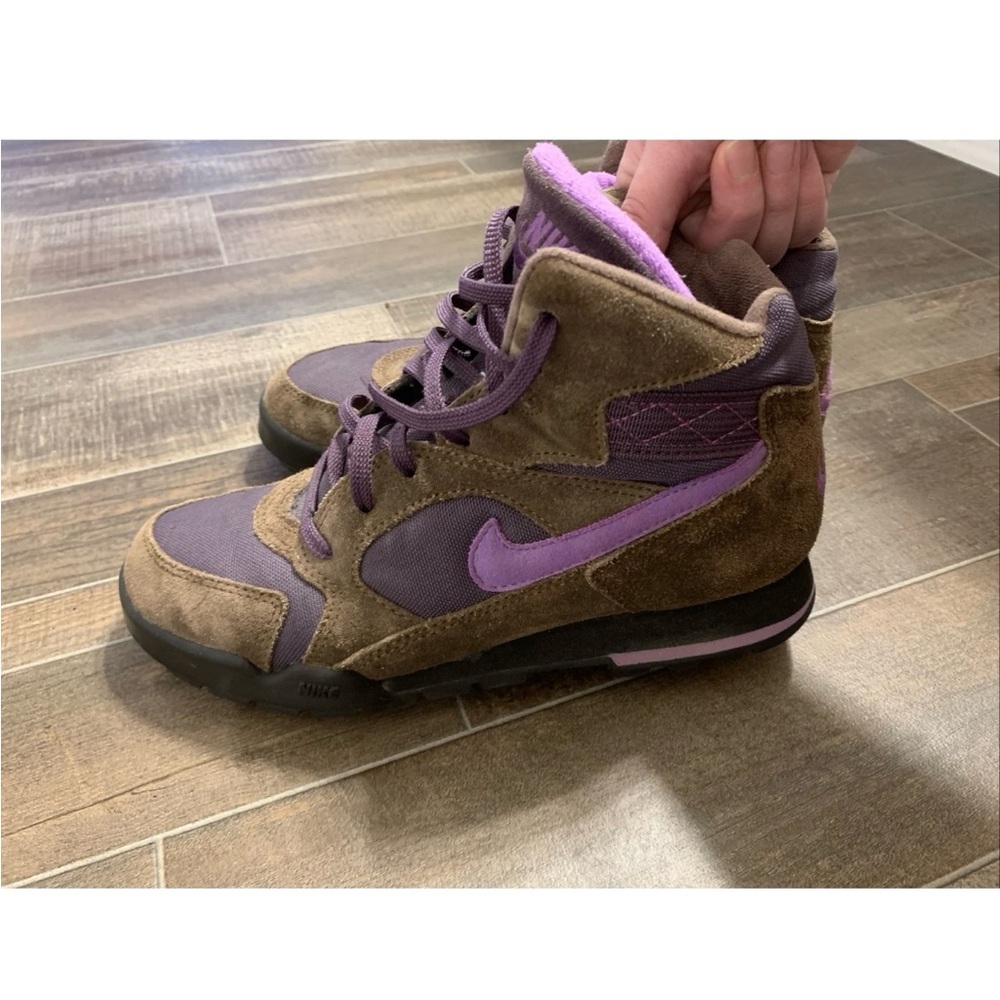 Women's Purple and Brown High-Top Sneakers